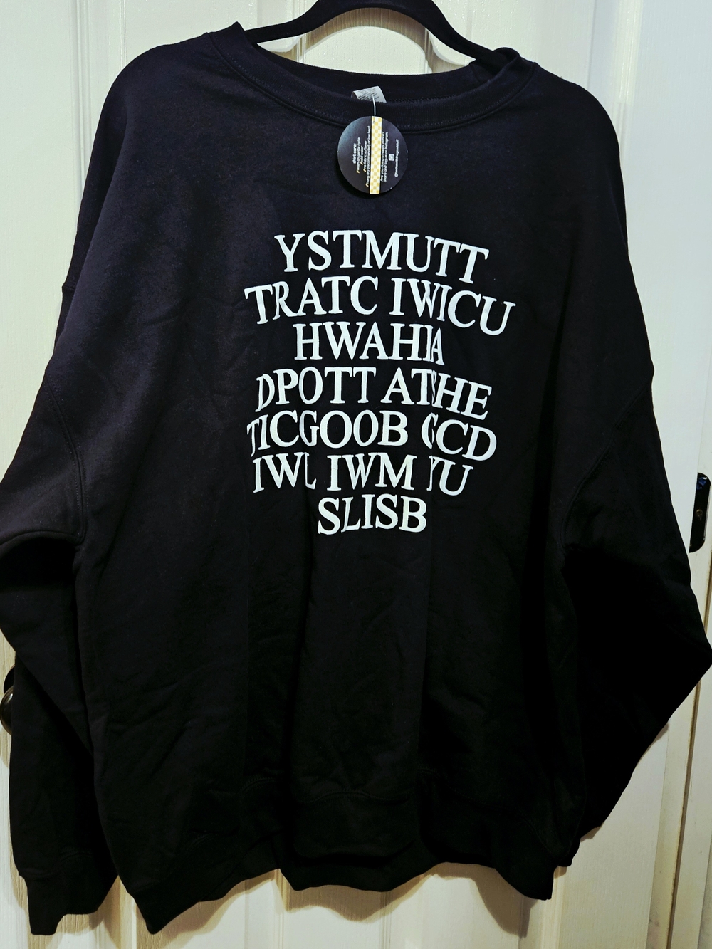 Taylor Swift LOML lyric Black Crewneck Sweatshirt 2XL